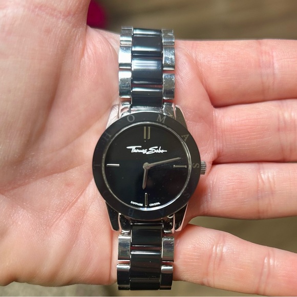 Thomas Sabo Women’s Black and Silver Stainless Steal Band Wrist Watch - Picture 4 of 6